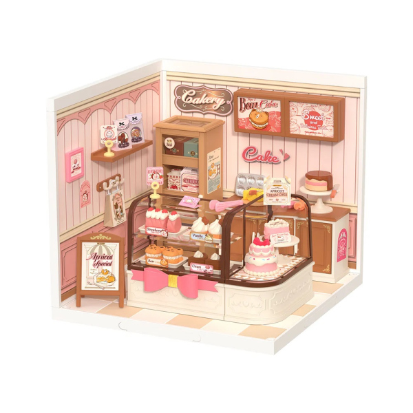 Levně RoboTime 3D dřevěná skládačka Miniatura domečku Cukrárna Tasty