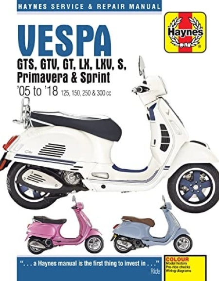 Levně Vespa GTS, GTV, GT, LX, LXV, S, Primavera a Sprint (05 - 18)