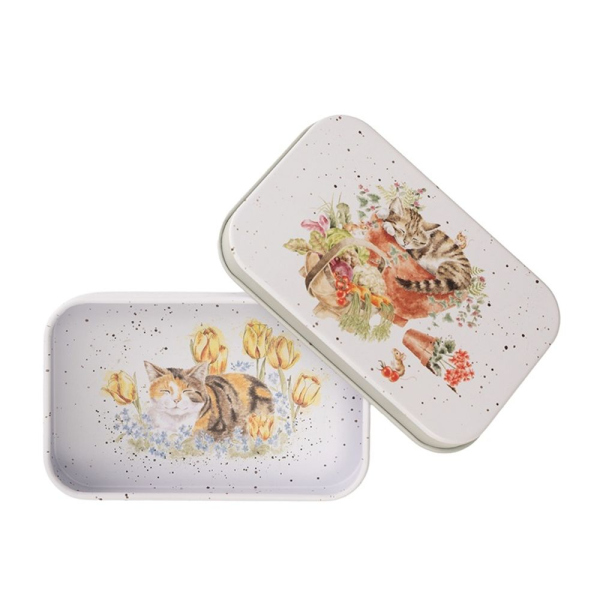 Levně Wrendale Designs Plechová krabička na drobnosti Wrendale Designs Purrrfect Birthday - Kočka