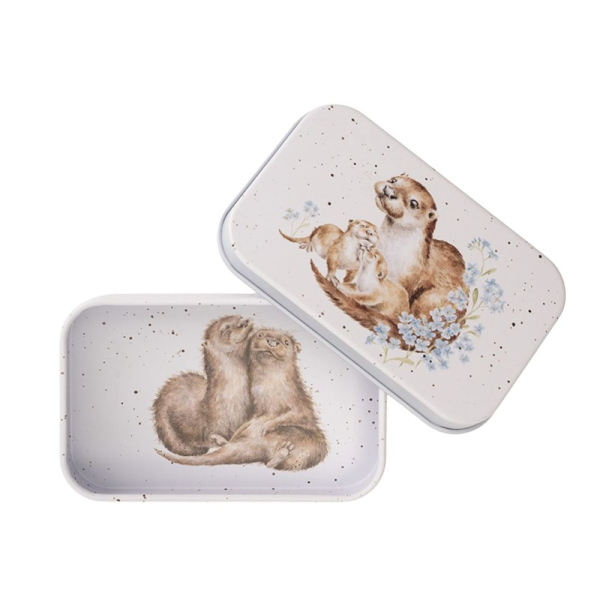 Levně Wrendale Designs Plechová krabička na drobnosti Wrendale Designs Otterly Adorable - Vydry