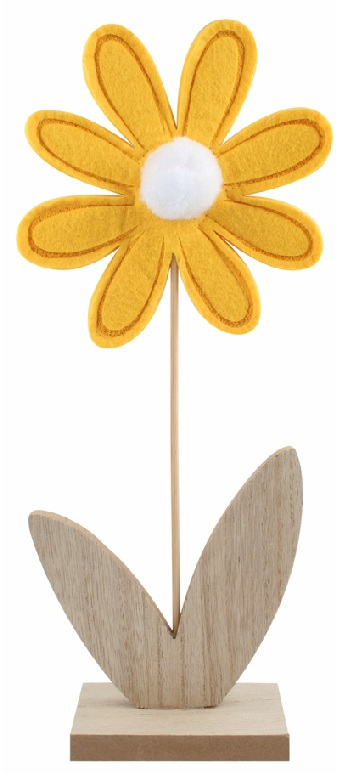 Levně Květina z filcu 11,5 x 30 x 5 cm na postavení