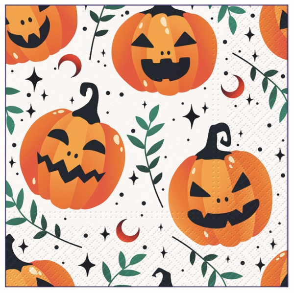 Papírové ubrousky Halloweenské, třívrstvé 33 x 33 cm, 20 ks