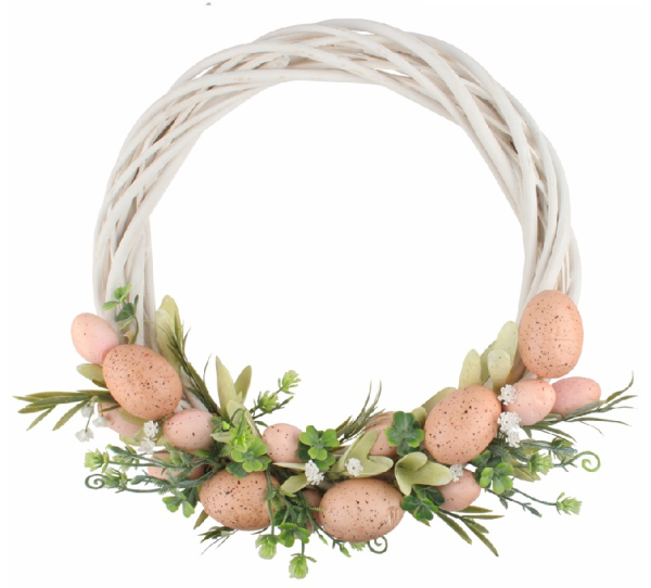 Velikonoční Věnec s vejci 30 x 30 x 9 cm na zavěšení