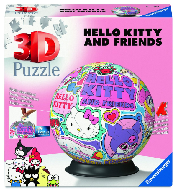 3D Puzzle-Ball: Hello Kitty 72 dílků