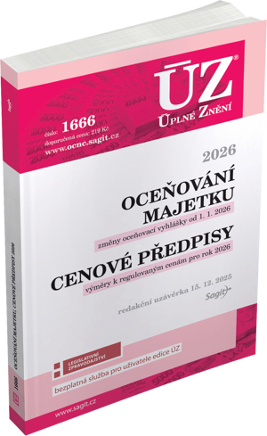 Levně ÚZ 1666 Oceňování majetku, Cenové předpisy, 2026