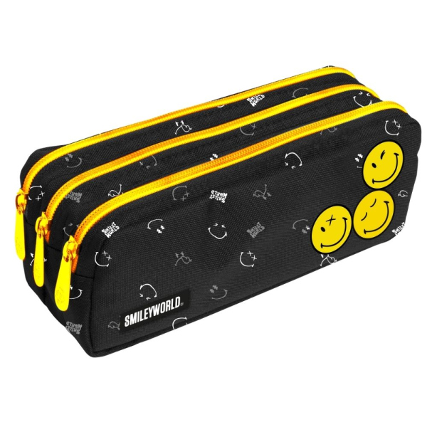 Pouzdro etue 3 zipy Smiley World