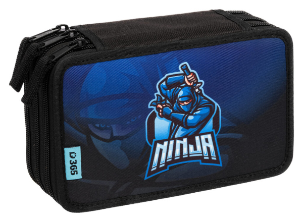 Levně Školní penál třípatrový Ninja
