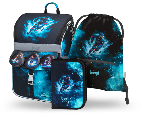 BAAGL SET 3 Zippy Hokej: aktovka, penál, sáček