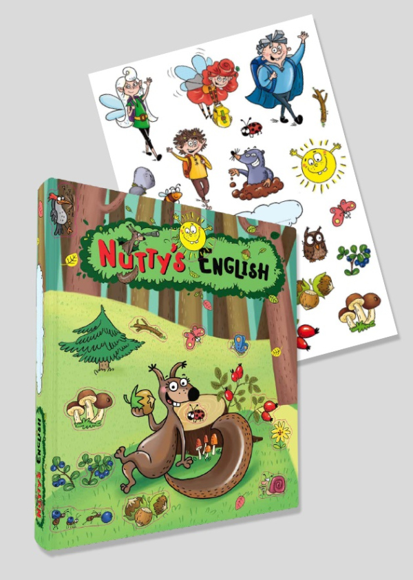 Nutty´s English 1 – šanon pro žákovské portfolio + samolepky