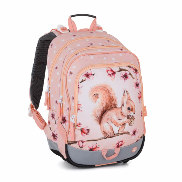 Levně Bagmaster ALFA 26 A školní tříkomorový batoh – veverka