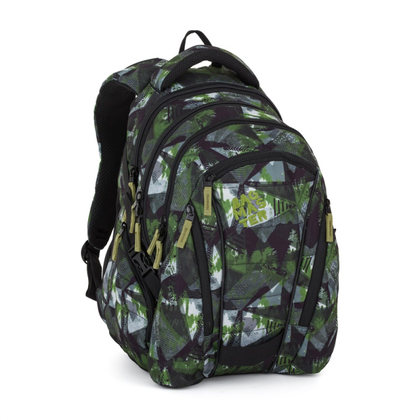 Levně Bagmaster BAG 26 A studentský batoh – zeleno-šedý