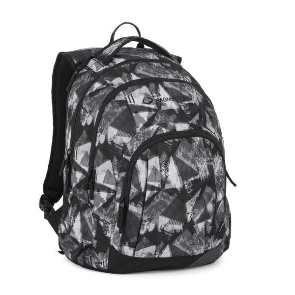 Levně Bagmaster LINCOLN 26 A studentský batoh – černo-bílý