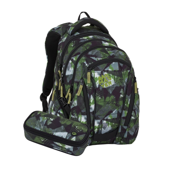 Levně Bagmaster BAG 26 A studentský set – zeleno-šedý