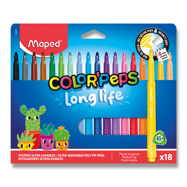 Levně Fixy MAPED Long Life 2.0 - 18 ks