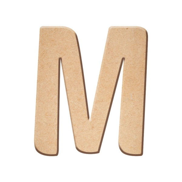 Aladine Dřevěná písmena Aladine k dekoraci, 15 cm - VYBERTE PÍSMENO - Dřevěné písmeno Aladine k dekoraci, 15 cm - M