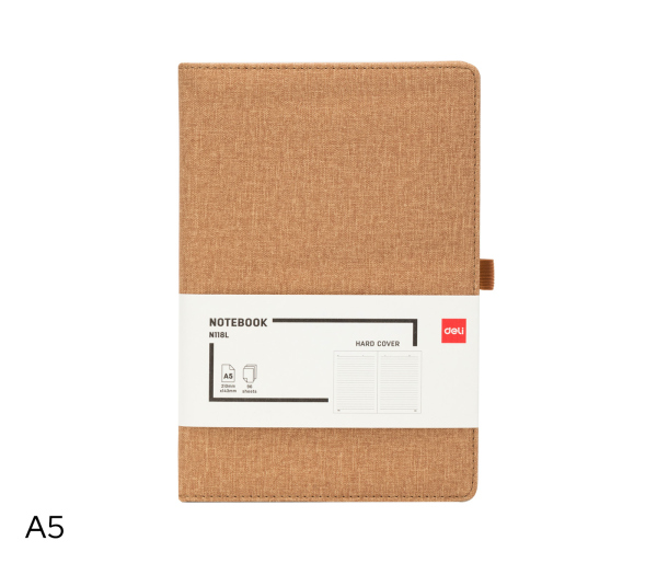 Zápisník A5 linka 96l DELI EN118L béžový