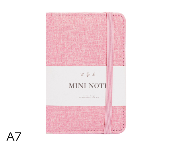 Zápisník A7 linka 96l DELI 22235 růžový