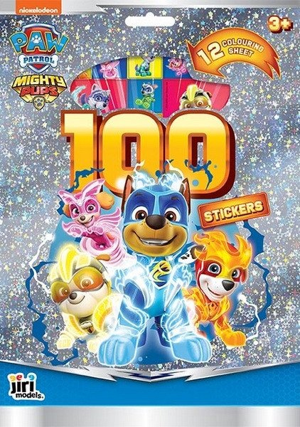 Tlapková patrola - 100 samolepek s omalovánkovými listy