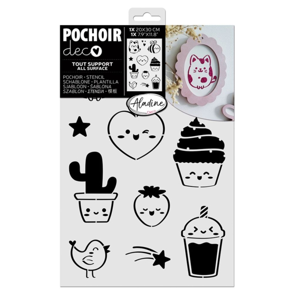 Aladine Šablona Aladine, 20x30 cm - Kawaii motivy