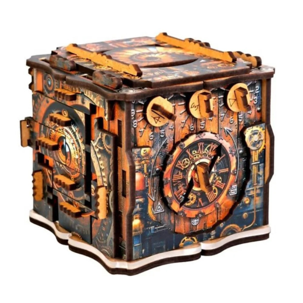 EscapeWelt Dřevěný hlavolam iQube Dark Box