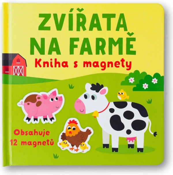 Zvířata na farmě - kniha s magnety