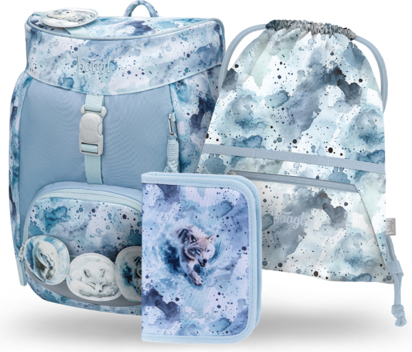 BAAGL SET 3 Airy Polar: batoh, penál, sáček GRS