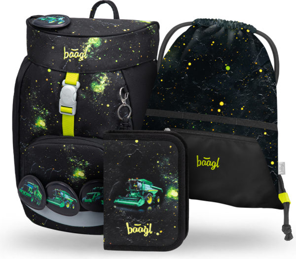 BAAGL SET 3 Airy Traktor: batoh, penál, sáček GRS