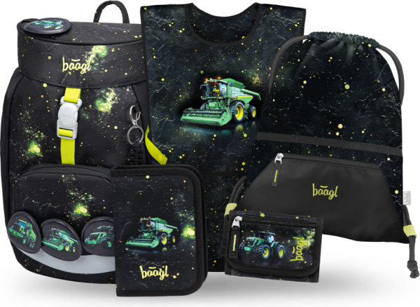 BAAGL SET 5 Airy Traktor: batoh, penál, sáček, zástěra, peněženka GRS