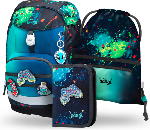Levně BAAGL SET 3 Airy Plus Chill: batoh, penál, sáček