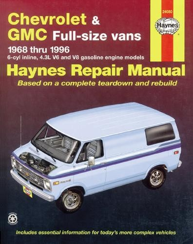 Chevrolet a GMC full-size petrol vans (1968-1996) Haynes Repair Manual (USA)
