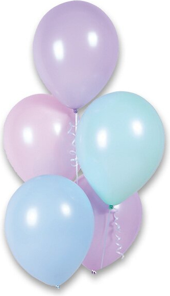 Nafukovací balónky pastelové - 10 ks, mix barev