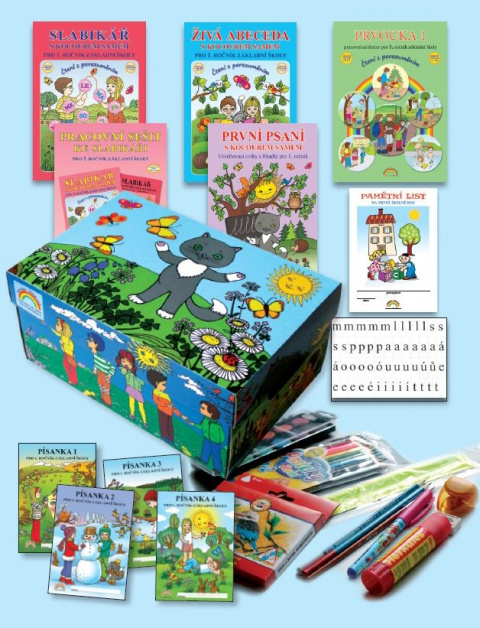Balíček pro prvňáčka v krabici s kocourem Samem bez Matematiky (11-22)