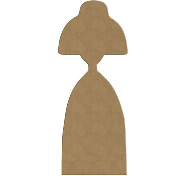 Gomille Dřevěný výřez k dekoraci Gomille, 11x30 cm - Panenka se stojánkem