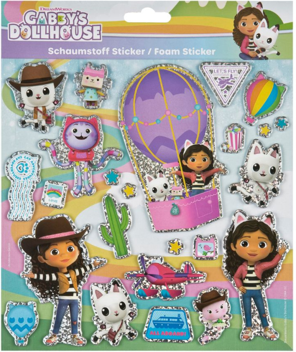Set pěnových nálepek Gabbys Dollhouse KARTONPP