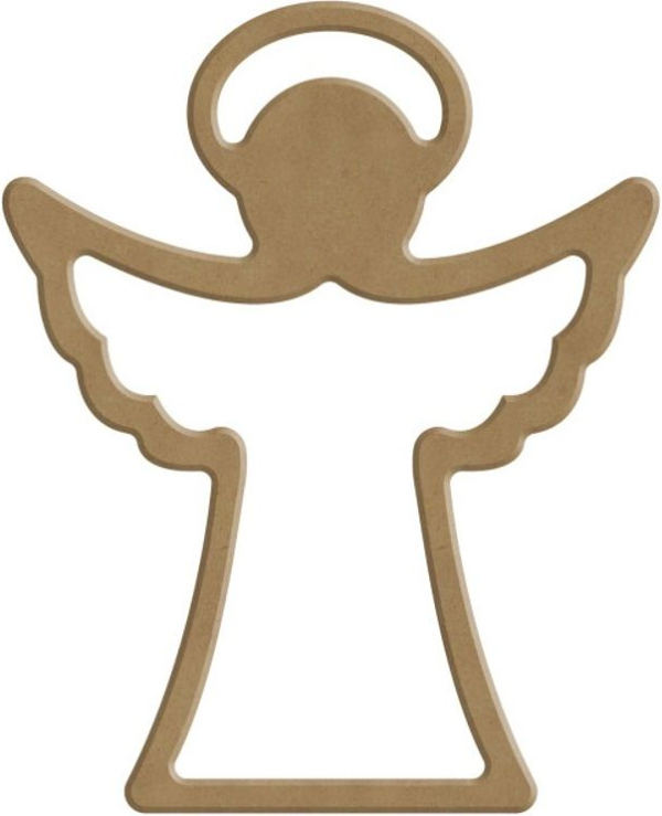 Gomille Dřevěný výřez k dekoraci Gomille, závěsný, 10x13 cm - Anděl, obrys