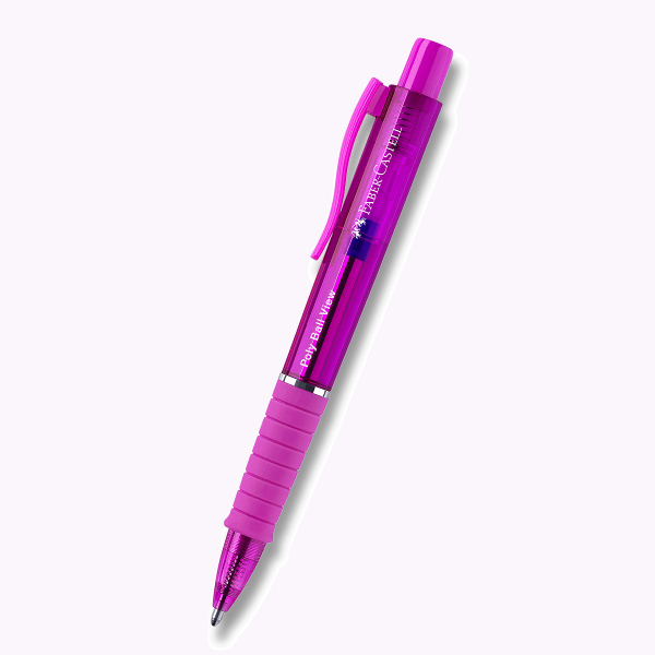 Levně Kuličkové pero Faber-Castell Poly Ball View Aurora Electric Fuchsia