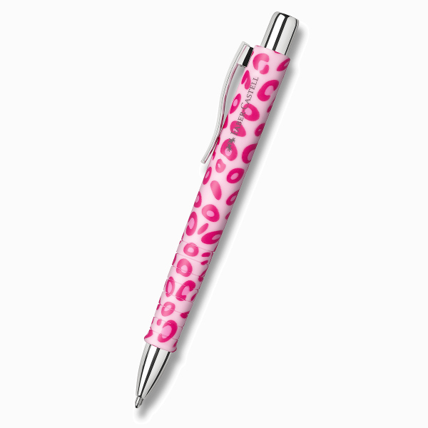Levně Kuličkové pero Faber-Castell Poly Ball XB Leopard Editon - růžová