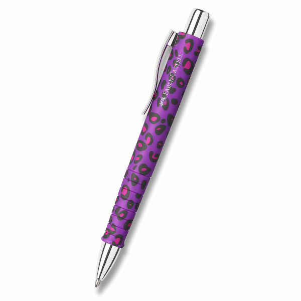 Levně Kuličkové pero Faber-Castell Poly Ball XB Leopard Editon - fialová