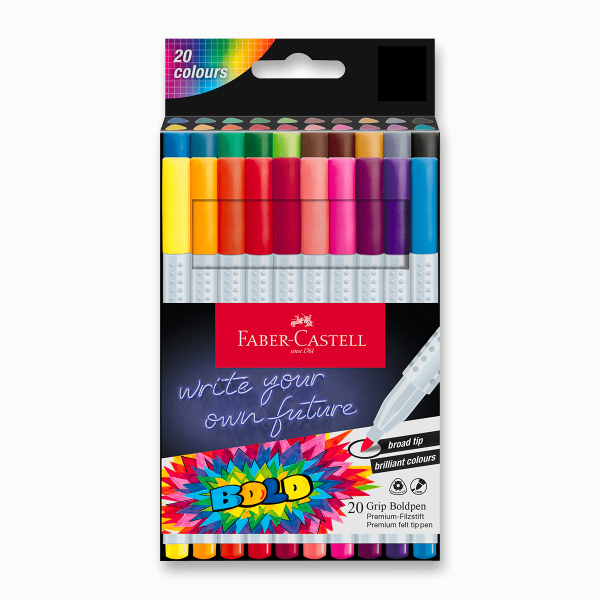 Levně Fixy Faber-Castell Grip Boldpen - 20 ks