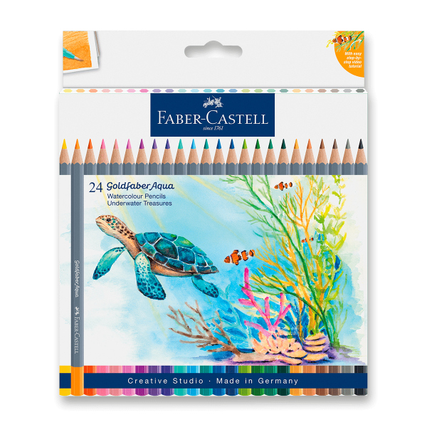 Levně Pastelky Faber-Castell Goldfaber Aqua Underwater Treasures - 24 ks