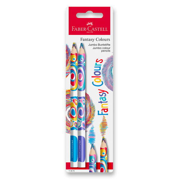 Levně Tříbarevná pastelka Faber-Castell Fantasy Jumbo - 2 ks