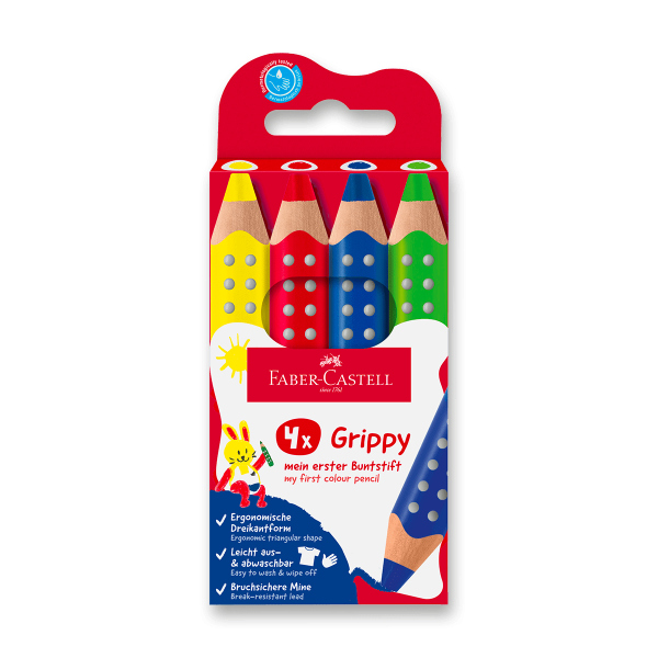 Levně Pastelky Faber-Castell Grippy - 4 ks