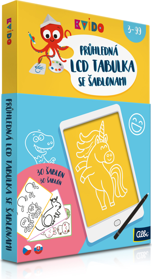 Levně Kvído - Průhledná LCD tabulka se 30 šablonami