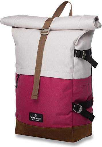 Batoh WALKER Roll-up Two Popcorn/Fresh Pink