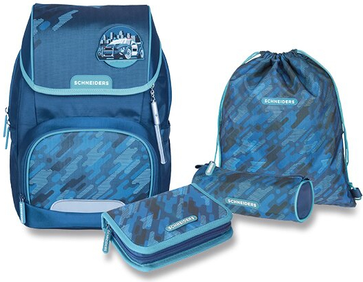 Aktovka Schneiders Ergojet Camo Blue s příslušenstvím