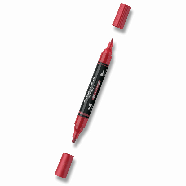 Levně Akrylový popisovač Faber-Castell Multimark Metallic - 296, red metallic