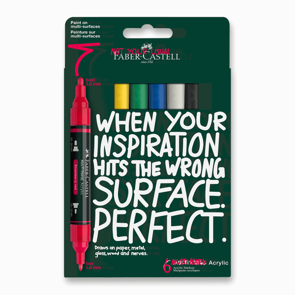 Akrylový popisovač Faber-Castell Multimark Basic - 6 ks Faber-Castell