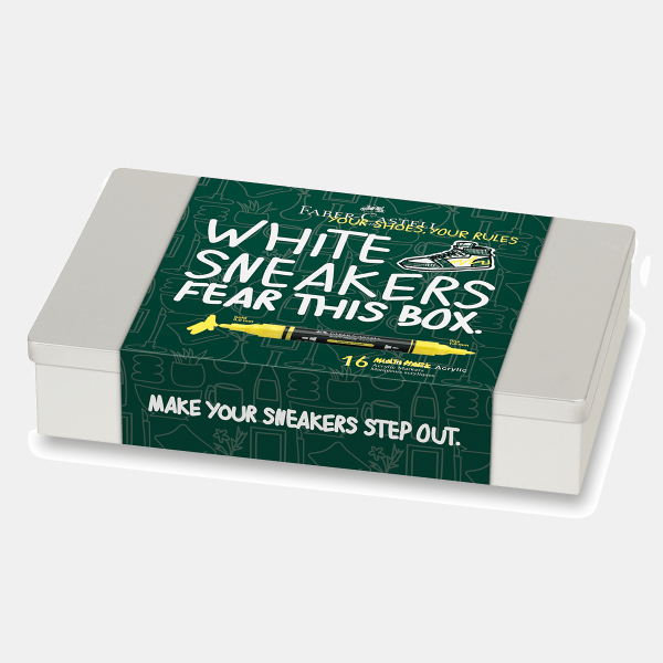 Akrylový popisovač Faber-Castell Multimark Kicks - plechová krabička, 16 ks