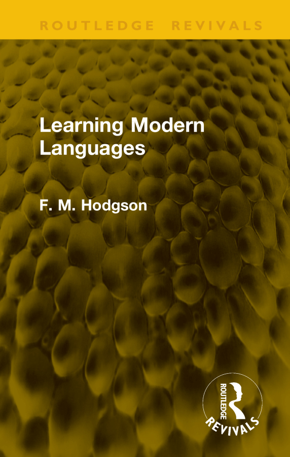 Learning Modern Languages Taylor & Francis