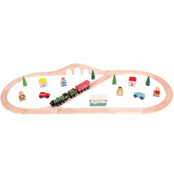 Levně Bigjigs Rail Dřevěná vláčkodráha Flying scotsman